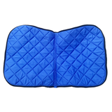 Royalian Equestrian Horse Cotton Blue Big Diamond Full Dressage Pad Set - One Fly veil – Two Brushing Boots – Two Hind Boots tapis de selles - Royalian