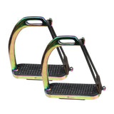 Equestrian Stainless Steel Safety Peacock Stirrups Etriers 