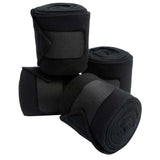 equestrian horse polo black bandage set