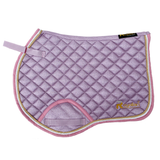 Horse Glitter No-slip Pony Jumper Saddle Pad With Fly veil Set