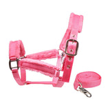  Equestrian Horse Nylon Fleece Halter With Nylon Lead Licol