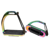 Equestrian Stainless Steel Safety Peacock Stirrups Etriers 